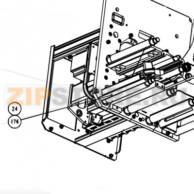 Отрывная планка Datamax A-4212 LH Отрывная планка Datamax A-4212 LH (только для моделей 4”)Запчасть на сборочном чертеже под номером: 24Название запчасти Datamax на английском языке: BAR PEEL 4" 