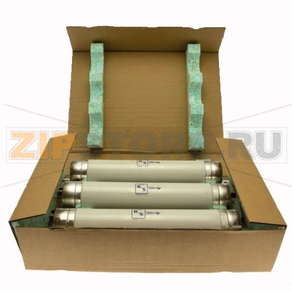 Предохранитель двигателя, 250 A, AC 7.2 kV, 40 кА, 76x403 мм Eaton 7.2KV 250A 3" MOTOR START FUSE 