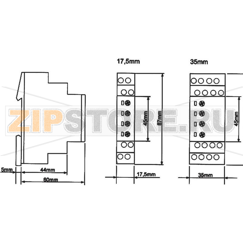 Реле контроля напряжения 3 фазы, 1 шт Tele E1PF400VSY01 