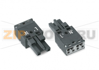 Разъем; 2-пол.; Код. L; 4,00 mm; темно-серые Wago 770-1162 Protected against mismating and maintenance-freePush-in CAGE CLAMP® spring pressure connection technology allows solid conductors to be simply pushed into a unitTwo-wire connection per pole for loops or bridges...