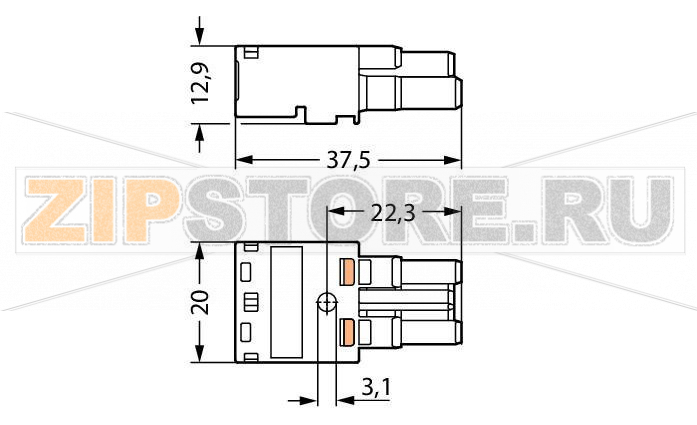 Разъем; 2-пол.; Код. L; 4,00 mm; темно-серые Wago 770-1162 Protected against mismating and maintenance-freePush-in CAGE CLAMP® spring pressure connection technology allows solid conductors to be simply pushed into a unitTwo-wire connection per pole for loops or bridges...