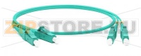 Hyperline FC-D2-503-LC/PR-LC/PR-H-1M-LSZH-AQ (FC-503-LC-LC-10G-1M) Патч-корд волоконно-оптический (шнур) MM 50/125(OM3), LC-LC, duplex, LSZH, 1 м