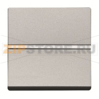 Механизм одноклавишного двухполюсного выключателя с клавишей, двухмодульный, серебристый ABB 2CLA220120N1301