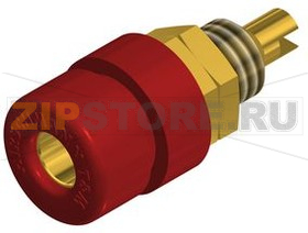 Разъем 4 мм, 32 A, 30 В, красный Hirschmann BIL 30 AU ROT / RED 