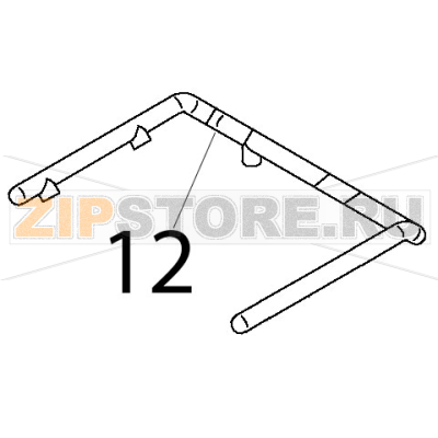 Tubo lavaggio superiore Teikos TS820 Tubo lavaggio superiore Teikos TS820Запчасть на деталировке под номером: 12