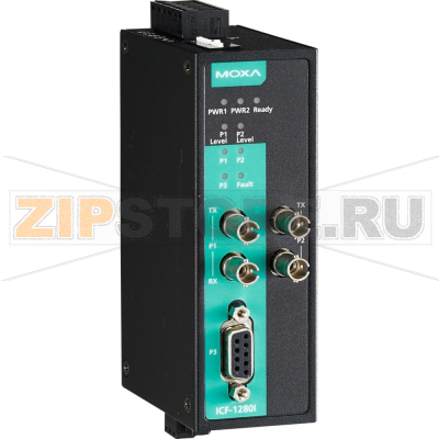 Преобразователь MOXA ICF-1280I-S-ST-T 