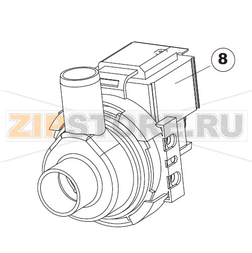 Насос сливной для Apach AC800 Насос сливной для Apach AC800Запчасть на сборочном чертеже под номером:8Название запчасти Apach на итальянском языке: Drain Pump River Apach AC800