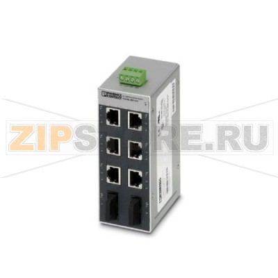 Коммутатор Ethernet Phoenix Contact FL SWITCH SFN 6TX/2FX 6 портов TP-RJ45, 2 порта для оптоволоконных кабелей, 100 Мбит/с дуплексный режим, разъем SC-D, автоопределение скорости передачи данных - 10 или 100 Мбит/с (RJ45), функция Autocrossing.Минимальный заказ: 1 шт.Упаковка: 1 шт.