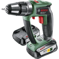 Шуруповерт аккумуляторный 18 В, 2.5 Ач, Li-Ion, 2 аккумулятора, кейс Bosch PSB 18 LI-2 Ergonomic