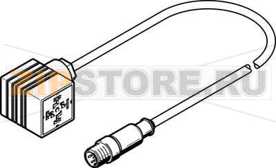 Кабель соединительный 0.3 м Festo NEBC-A1W3-K-0.3-N-M12G5 