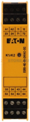 Реле безопасности без задержки, 24 В, DC, 24 В, AC, 50/60 Hz Eaton ESR5-NE-51-24VAC-DC 