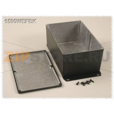 Корпус алюминиевый 187.5x119.5x82 мм, черный, 1 шт Hammond 1590WEFBK 