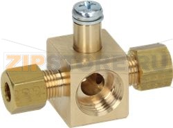 FLANGE 2 OUTLETS ø 6 mm 