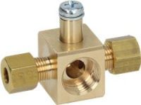 FLANGE 2 OUTLETS ø 6 mm