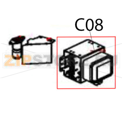 Magnetron Hurakan HKN-WP900M Magnetron Hurakan HKN-WP900MЗапчасть на деталировке под номером: C08