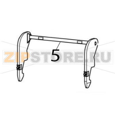 Latch assembly Zebra ZD611 Thermal Transfer Latch assembly Zebra ZD611 Thermal TransferЗапчасть на деталировке под номером: 5