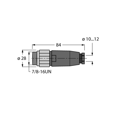 Разъем разборный Turck BSV4140-0/13.5 