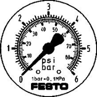 Манометр фланцевый, прецизионный Festo FMAP-63-6-1/4-EN