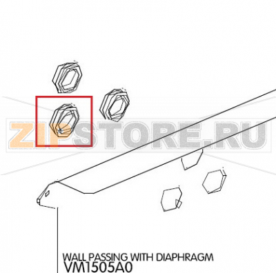 Wall passing with diaphragm Unox XVC 315G Wall passing with diaphragm Unox XVC 315GЗапчасть на деталировке под номером: 94Название запчасти на английском языке: Wall passing with diaphragm Unox XVC 315G
