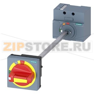 ПОВОРОТНЫЙ ПРИВОД С УСТАНОВКОЙ НА ДВЕРЬ АВАР. ОСТАНОВ. IEC IP65 С ВЗАИМОБЛОКИРОВКОЙ ДВЕРИ ПРИНАДЛЕЖНОСТЬ ДЛЯ 3VA1 100/160 Siemens 3VA9157-0FK25 