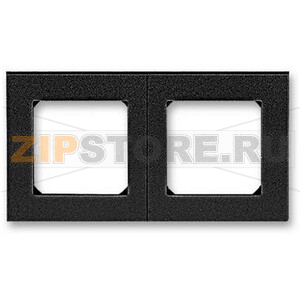 Рамка двухместная, антрацит/дымчатый чёрный ABB 2CHH015020A6063 