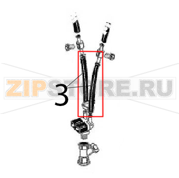 Rubber hose Ø: 17, Ø: 10xH²O Angelo Po FC241G Rubber hose Ø: 17, Ø: 10xH²O Angelo Po FC241GЗапчасть на деталировке под номером: 3