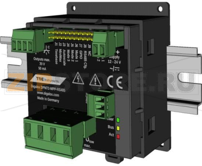 Счетчик цифровой для монтажа на DIN-рейку TDE Instruments DPM72-MPN+-RS485-DIN 