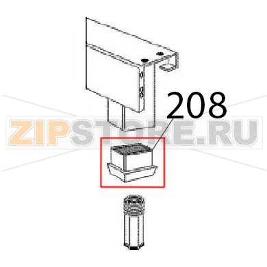 Foot support 2&#039;&#039; Angelo Po FC241G Foot support 2'' Angelo Po FC241GЗапчасть на деталировке под номером: 208