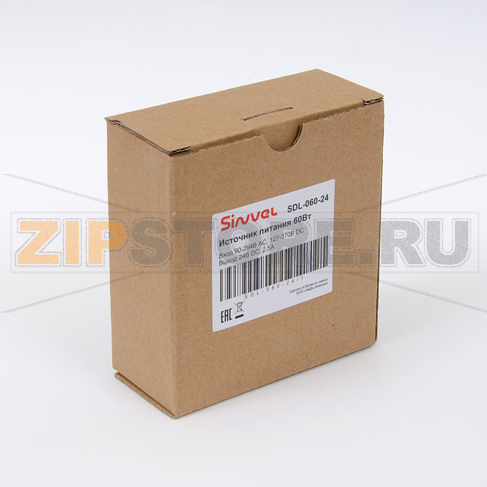 Блок питания 60 Вт, 90-264 В/AC, 127-370 В/DC, пластиковый корпус Sinvel SDL-060-24 