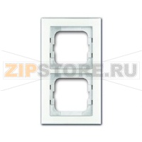 Рамка двухместная, белое стекло ABB 2CKA001754A4438