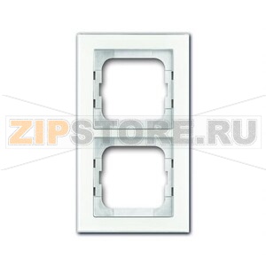 Рамка двухместная, белое стекло ABB 2CKA001754A4438 