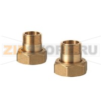 ALN15.202B - Комплект из пары латунных резьбовых фитингов с внешней резьбой (соответствие ISO 228-1) Siemens ALN15.202B