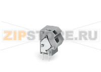 Stackable 2-conductor PCB terminal block; 0.75 mm; Pin spacing 10/10.16 mm; 1-pole; PUSH WIRE®; 0,75 mm; gray Wago 254-821