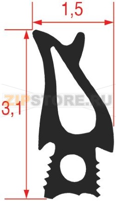 УПЛОТНИТЕЛЬ ДВЕРИ ДУХОВКИ 1505x695ММ RATIONAL 5105.1024P 