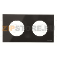 Рамка двухместная, стекло чёрное ABB 2CLA867200A3101