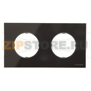 Рамка двухместная, стекло чёрное ABB 2CLA867200A3101 