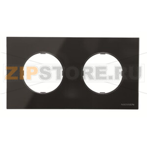 Рамка двухместная, стекло чёрное ABB 2CLA867200A3101 