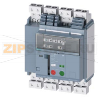 fixed-mounted circuit breakers 4-pole, frame size 0, IEC N conductor on the right In=1250A to 690V, 50/60Hz AC Icu=66kA at 415V Icu=50kA at 500V Icu=50kA at 690V ETU360 electronic trip units LSIG rotary coding switch with tripped signaling switch, RTC and