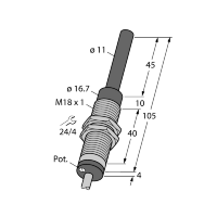 Датчик индуктивный Turck WI40-M18-LIU5