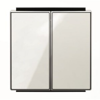 Клавиша для двухклавишных выключателей/переключателей/кнопок, стекло белое ABB 2CLA851100A2101