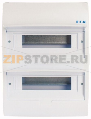 Щит навесного исполнения, 2 ряда, 24 модуля, белая дверь, пластик Eaton BC-O-2/24-TW-ECO 