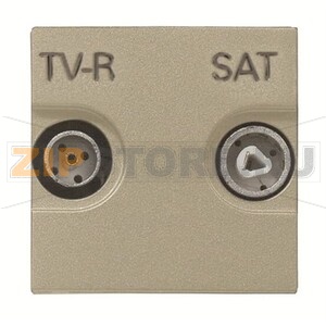 Розетка оконечная с накладкой TV-R-SAT, шампань ABB 2CLA225170N1901 