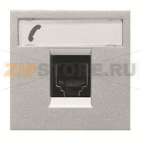 Розетка двухмодульная, серебристая ABB 2CLA221760N1301