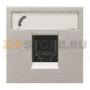 Розетка двухмодульная, серебристая ABB 2CLA221760N1301 