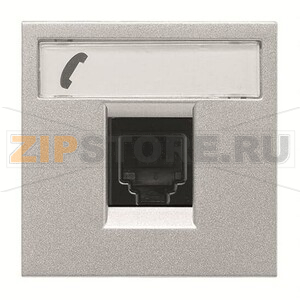 Розетка двухмодульная, серебристая ABB 2CLA221760N1301 