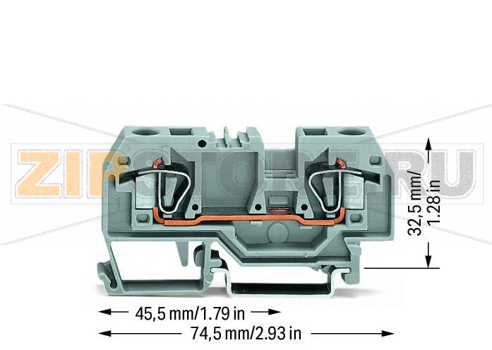 2-проводные проходные клеммы; 3; центральная маркировка; для DIN-рейки 35 x 15 и 35 x 7,5; CAGE CLAMP®; 6,00 mm; серые Wago 282-901 
