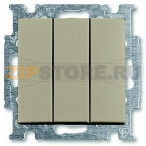 Механизм трехклавишного однополюсного выключателя 16 А, 250 В, шампань ABB 4034.50 