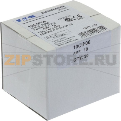 Предохранитель, 10 A, AC 600 В, DC 250 В, 200 кА, HRCI-CB, 14x61 мм, CSA Eaton C.S.A.FUSE FM1 CL&#039;C&#039;600V 10A 