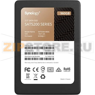 Накопитель SSD 960 Гб, 2.5&#039;&#039;, SATA 6 Гбит/с Synology SAT5200-960G 