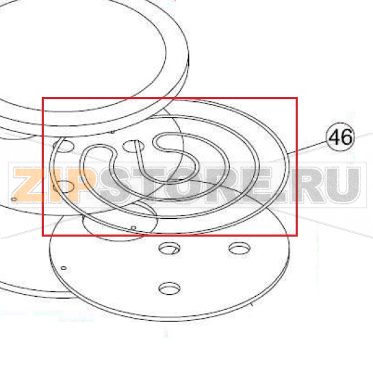 ТЭН Cuppone Pizzaform PFZ35 ТЭН для пресса для пиццы Cuppone Pizzaform PFZ35Запчасть на деталировке под номером: 46
